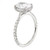 Oval Diamond Engagement Ring Pave Band- standing