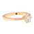 Rose Gold Six Prong Diamond Engagement Ring-side 