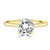 Solitaire Brilliant Cut Cathedral Engagement Ring Yellow