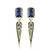 Blue Sapphire Earrings with Diamonds 