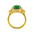 Emerald and Diamond Ring in Yellow Gold 