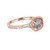 Oval Pink Sapphire Ring in Rose Gold -side