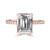 Emerald Cut Diamond Engagement Ring Rose Gold 