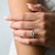 Emerald Cut Diamond Engagement Ring Platinum on hand model