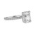 Emerald Cut Diamond Engagement Ring-Platinum side