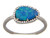 Opal Ring with Diamond Halo - black rhodium 