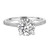 Solitaire Round Diamond with diamond band Engagement Ring Platinum