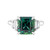 Teal Sapphire Three Stone Ring 