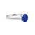 Round Blue Sapphire Solitaire Ring side