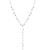 Floating Diamond  Fringe Y Necklace -white