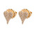 Mini Pave Diamond Heart Shaped Studs-side