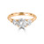 Brilliant Cut Three Stone Engagement Ring- Cape Verde -rose gold 