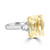 Emerald Cut Yellow Sapphire Three Stone Ring 