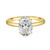 Oval Diamond Engagement Ring with Hidden Halo- Nile