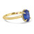 Blue Oval Sapphire Hidden Halo Ring-side