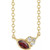 Garnet Gemstone Necklace with Diamond Accents 
