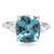 Aquamarine Three Stone Ring with Pears 