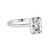 Cushion Cut Solitaire Diamond Engagement Ring White Gold - Marrakesh side