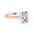 Cushion Cut Solitaire Diamond Engagement Ring Rose Gold - Marrakesh side