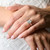 Cushion Cut Solitaire Diamond Engagement Ring Platinum - Marrakesh on hand model
