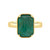 Bezel Emerald Sugarloaf Cabachon Ring 