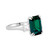 Emerald Cut Sapphire Ring with Baguette Cut Diamonds 