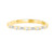 Yellow Gold Baguette and Round Diamond Half Way Wedding Band 