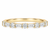Yellow Gold Baguette and Round Diamond Half Way Wedding Band