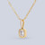 14k yellow gold pendant with a LAB GROWN emerald cut diamond and pave LAB GROWN bail in a ridge bezel setting totaling 2.40 carats, E/F-VS - side view