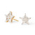 Diamond Star Stud Earrings Side View