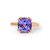 Cushion Tanzanite Solitaire Rose Gold Ring