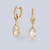 Lab Diamond Marquise Drop Earrings Side View