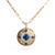 Blue Topaz Medallion Necklace Front view