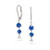 Blue Sapphire Diamond Drop Earrings Sde View