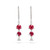 Ruby Drop Diamond Drop Earrings