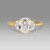 Cushion Cut Diamond Engagement Ring with Cadillacs