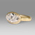 Oval East West Custom Engagement Ring in Yellow Gold -side view