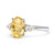 Oval Yellow Sapphire Three Stone Engagement Ring-side view