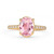 Oval Blush Pink Sapphire Pavé Diamond Engagement Ring