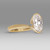 Oval Diamond Half Bezel Custom Engagement Ring-Yellow gold-side