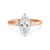 Marquise Diamond Engagement Ring with Kites-rose gold