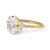 Oval Multi-stone Diamond Engagement Ring Yellow Gold - side