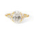 Oval Multi-stone Diamond Engagement Ring Yellow Gold