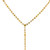 Floating Yellow Diamond Y Necklace- closeup