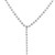 Floating Diamond White Gold Y Necklace- closeup