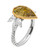 Fancy Pear Cognac Diamond Engagement Ring Side view