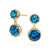 London Blue Topaz Bubble Earrings in Yellow Gold -Side view
