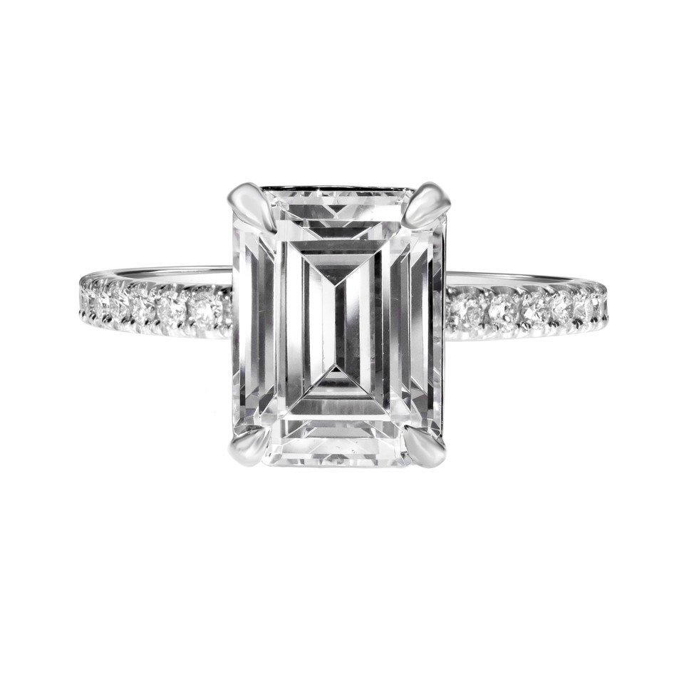 Emerald Cut Diamond Engagement Ring Diamond Engagement Rings NYC Lab Grown Diamond