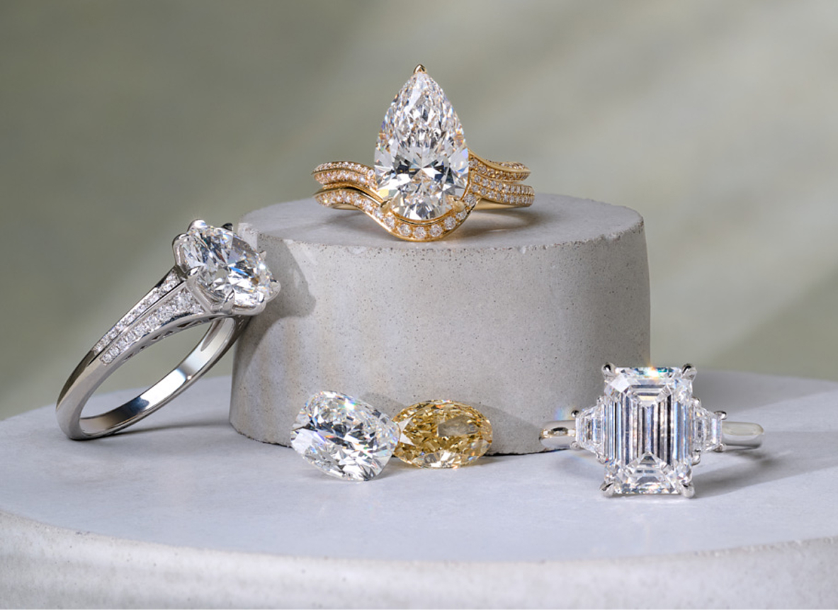 Unique diamond engagement rings with loose diamonds 