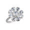 John Apel Diamond Flower Ring in Platinum